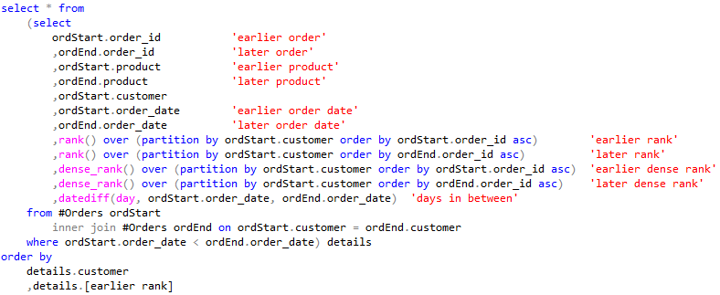 query with ranks